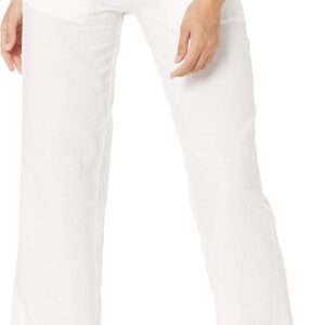 Linen Blend Drawstring Relaxed Fit Wide Leg Casual Pants